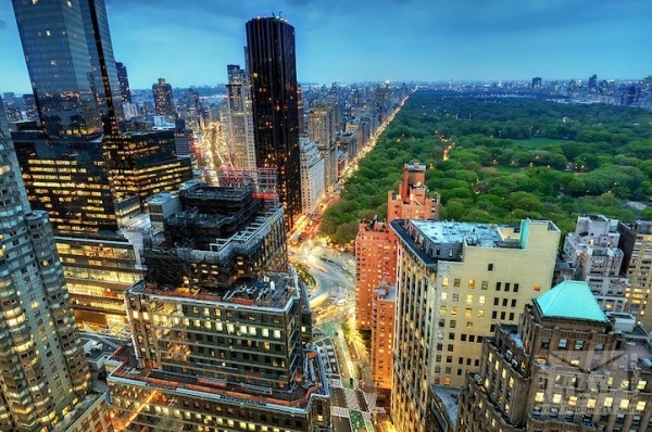 Central Park and the Upper West Side at Twilight, New York City
